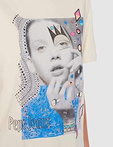Pepe Jeans Marion Camiseta, (Natural 816), Large para Mujer