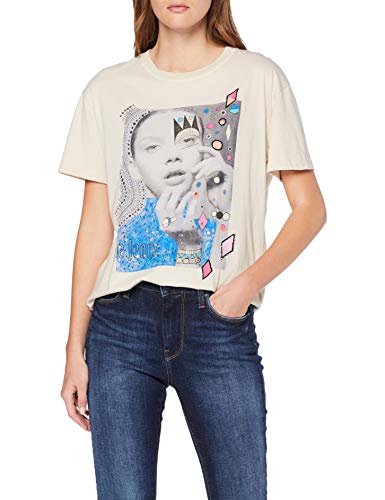 Pepe Jeans Marion Camiseta, (Natural 816), Large para Mujer