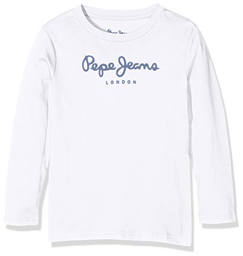 Pepe Jeans New Herman Jr Camiseta, Blanco (White 800), 11-12 años (Talla del Fabricante: 12) para Niños