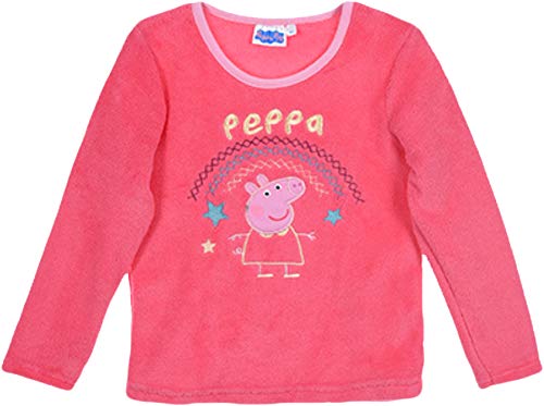 Peppa Pig - Pijama de manga larga para niña (forro polar), diseño de estrellas Rosa rosa 6 años