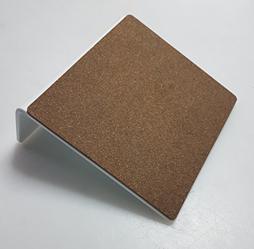 pequeño Escalera para pequeño gatos de trelixx "Mini" de plexiglás/ acrílico negro, tres pequeño peldaños, 14 x 15 cm para gatos de hasta 5 kg, con capas de corcho