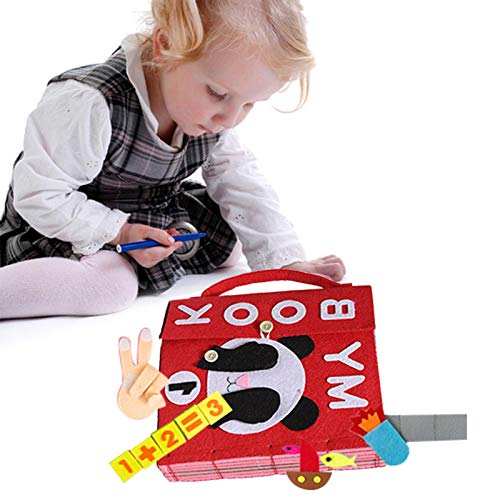 Per Libros de Bricolaje Blandos de Material Montessori Tableros de Aprendizaje de Vestir y Conocer Objetos Libros de Bricolaje par aBebés de 1-3 Años