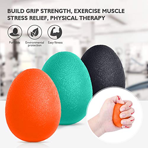 Peradix Excel Pelota Rehabilitacion Mano,Terapia Ejercicio Mano fácil Grip Ball, Squishy Stress Relief Juguetes Pelota, Juego de 3