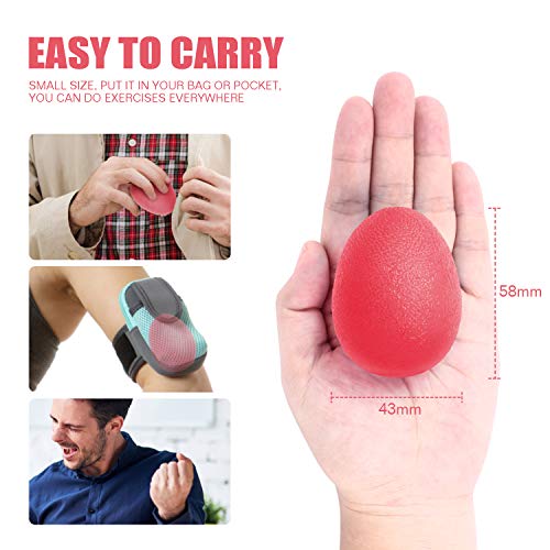 Peradix Pelotas Ejercicio 3 Piezas,Pelotas para Ejercicio para Masaje sourceton Egg-Shape Mano 3 Niveles de Resistencia para Desarrollar Musculos Rehabilitación de Manos y Dedos