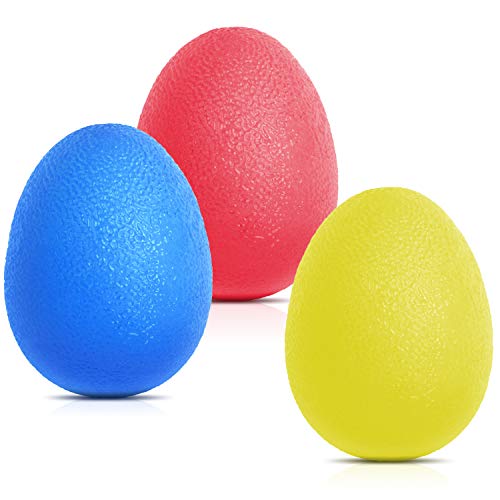Peradix Pelotas Ejercicio 3 Piezas,Pelotas para Ejercicio para Masaje sourceton Egg-Shape Mano 3 Niveles de Resistencia para Desarrollar Musculos Rehabilitación de Manos y Dedos