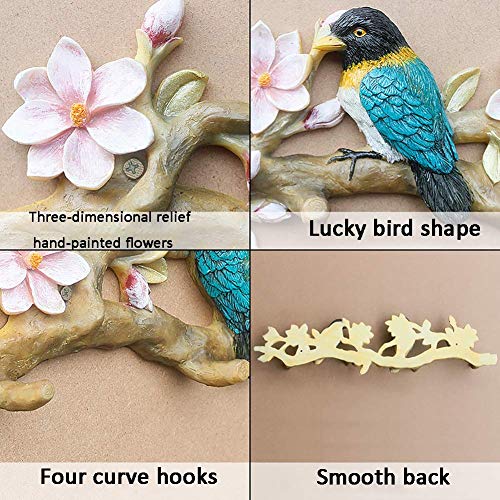 Perchero montado en la Pared Tridimensional Relieve Suave Volver Creativo suspensión de la Pared del pájaro decoración de la Pared del pórtico Gancho para la Ropa