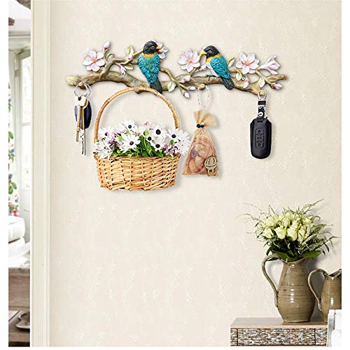 Perchero montado en la Pared Tridimensional Relieve Suave Volver Creativo suspensión de la Pared del pájaro decoración de la Pared del pórtico Gancho para la Ropa