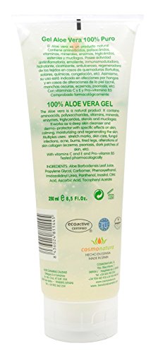 Pere Marve - Juego de viaje 100 % hidratante con gel de aloe vera en tubo de 250 ml + dosificador con relleno de 30 ml para equipaje de mano