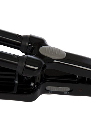 Perfect Beauty Lovely Waves Pocket - Plancha mini profesional de ondas al agua | Tamaño reducido para viajes | Control temperatura máx. 180 ºC | Placas de cerámica