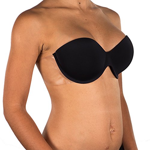 Perfection Secret - Sujetador con alas invisibles sin tirantes invisibles, copa A a E Negro Negro ( C