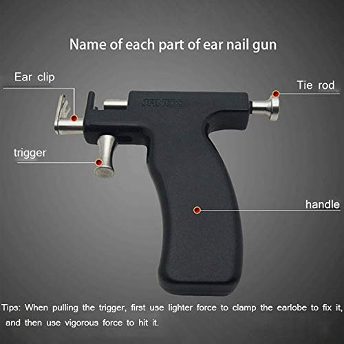 Perforación Oreja Nariz Piercing Profesional,sin Dolor, Fácil De Usar,Pistola Desechable para Piercing En La Oreja Pistola,Incluye Marcador Lavable,3 Cabezales De Repuesto,para Mujeres Niñas Niños