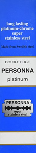 Personna Platinum Super Stainless Steel Double Edge (DE) Razorblades - 200 Blades