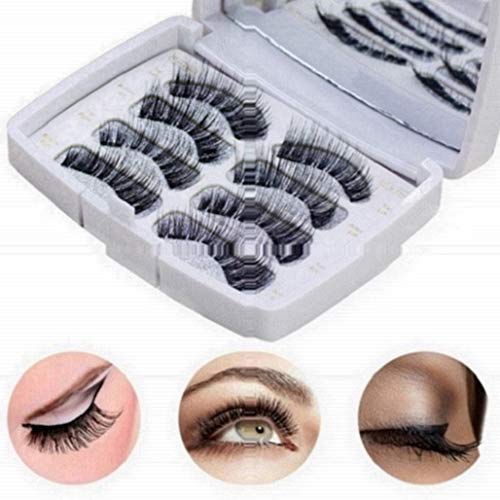 Pestañas Magneticas,Pestañas Postizas Magnéticas,Pestañas Magneticas Naturales,Reutilizables Kit Pestañas con Rizador de Pestañas (2 Pares/8 Piezas)