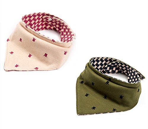 Pet Heroic 2Piezas-4Estilos Mascota Perro Gato Bandana Triangular Ajustable Reversible Pañuelo de Perro Bufanda para Mascota Perro Gato Pequeño o Mediano