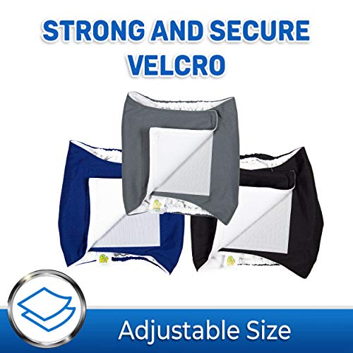 PET MAGASIN Pañales para Perro Cubre Panza Lavables [Juego de 3 Piezas] Pañales Reutilizables y amigables con el Medio Ambiente (Original, S)