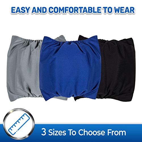PET MAGASIN Pañales para Perro Cubre Panza Lavables [Juego de 3 Piezas] Pañales Reutilizables y amigables con el Medio Ambiente (Original, S)
