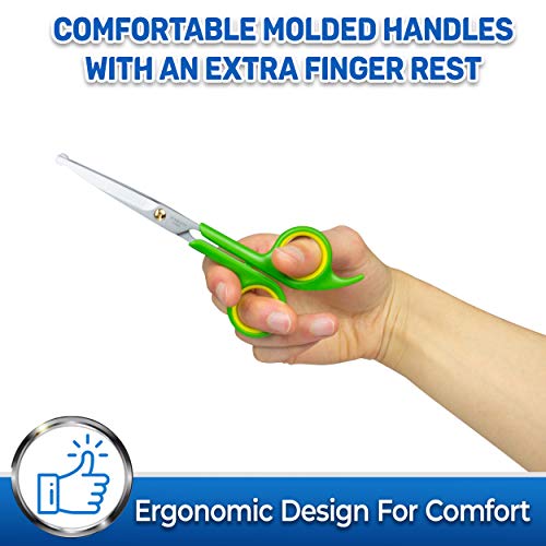 PET MAGASIN Tijeras para Perros - Tijeras de Acero Inoxidable con Hojas dentadas, afiladas y Fuertes para Pelo Largo y Corto para Perros, Gatos y Otras Mascotas… (M)