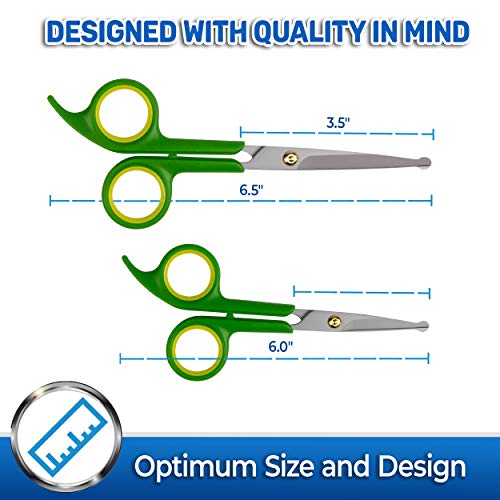 PET MAGASIN Tijeras para Perros - Tijeras de Acero Inoxidable con Hojas dentadas, afiladas y Fuertes para Pelo Largo y Corto para Perros, Gatos y Otras Mascotas… (M)