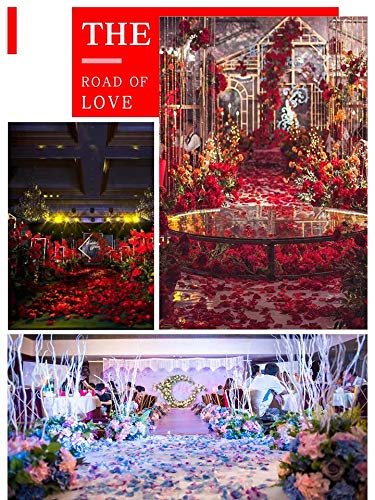 Pétalos de Rosa de Seda,1000 Pack Pétalos de Flores Decoración Romántica Artificiales para Boda Dispersión Mesa de Confeti del San Valentín 5 * 5cm Blanco