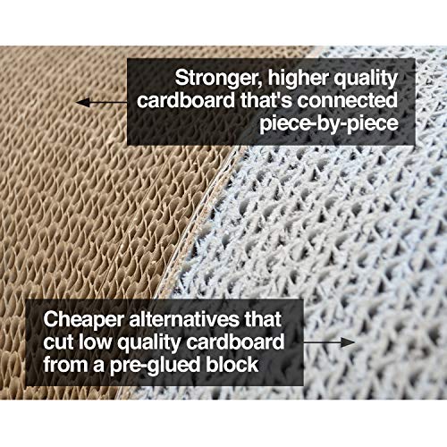 PetFusion Soporte de Descanso y rascador para Gatos, tamaño Grande, (99 x 28 x 36 cm). [Cartón y construcción, Dura Mucho más Tiempo Que alternativas