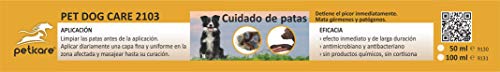 Peticare Perro Bio Cera-Pomada para Patas - Crema de Tratamiento y Cuidado de Pata, Limpia y Proteccion contra Inflamacion, Alivia Picores, Balsamo Protector 100% Organico - petDog Care 2103 (50 ml)