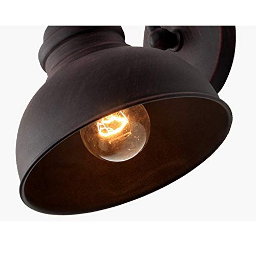 PETRLOY American Retro Industrial Lámpara de pared Exterior Impermeable Hierro Arte Porche Decoración Luz de pared Lámpara de granero Cúpula Pasillo Pasillo Exterior Aplique de pared E27 / E26 Cuello