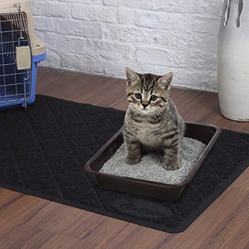 PetTech Jumbo Estera de Arena para Gato, 89 x 58 cm, diseño de Moda, Libre de ftalatos, Captura y atrapa la Arena, Antideslizante, Suave en Las Patas, Comodidad Premium para tu Amigo Peludo …