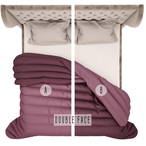 PETTI Artigiani Italiani Reversible, Nórdico de Microfibra, Antialérgico, 100% Made in Italy, Fucsia, Cama 90: (Edredón 150 x 260)