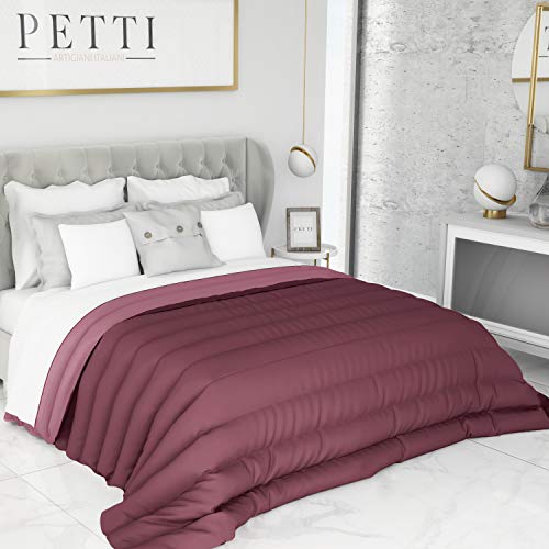 PETTI Artigiani Italiani Reversible, Nórdico de Microfibra, Antialérgico, 100% Made in Italy, Fucsia, Cama 90: (Edredón 150 x 260)
