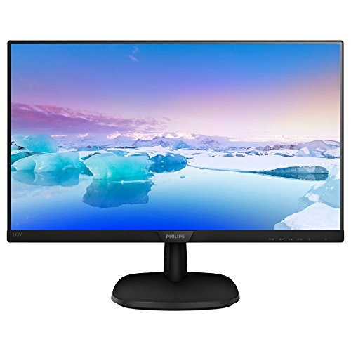 Philips 243V7QDSB/00 - Monitor IPS de 24" (Full HD, 1920x1080, Sin bordes, Flicker Free, Low Blue Mode, VESA, VGA + HDMI + DVI)