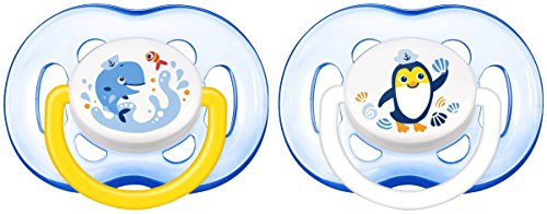 Philips Avent SCF186/24 - Pack de 2 chupetes decorados con animales para niño +18 meses, tetina extra resistente