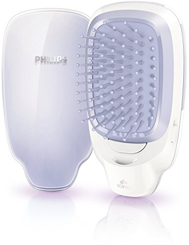 Philips EasyShine HP4585/00 Utensilio de peinado Cepillo alisador Violeta, Blanco - Moldeador de pelo (Cepillo alisador, Violeta, Blanco, AAA, 65 mm, 120 mm, 40 mm)