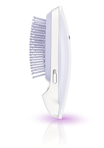 Philips EasyShine HP4585/00 Utensilio de peinado Cepillo alisador Violeta, Blanco - Moldeador de pelo (Cepillo alisador, Violeta, Blanco, AAA, 65 mm, 120 mm, 40 mm)