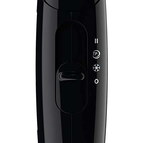 Philips Essential Care BHC010/10 secador Negro 1200 W - Secador de pelo (Negro, Con agujero en la empuñadura para colgar, 1,5 m, 1200 W, 220 V)