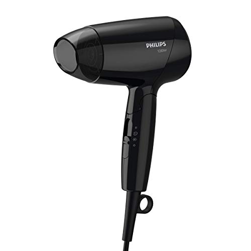 Philips Essential Care BHC010/10 secador Negro 1200 W - Secador de pelo (Negro, Con agujero en la empuñadura para colgar, 1,5 m, 1200 W, 220 V)
