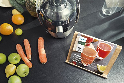 Philips Licuadora HR1922/20 HR1922/20-Licuadora, Orificio Largo, Sistema antigoteo, Jarra incluida, Negro y Plata, 1200 W, 2.1 litros, Estireno-acrilonitrilo San, 2 Velocidades, Gris