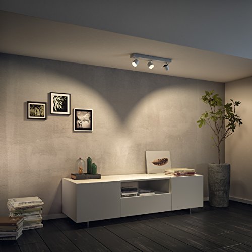 Philips Lighting Philips myLiving Star-Barra de tres techo, LED integrado, consume 4.5 W, luz blanca cálida, regulable, 3 focos