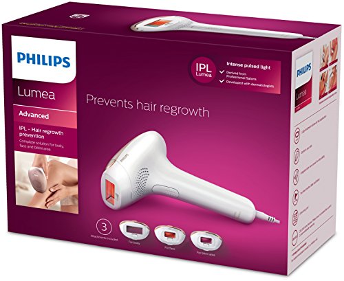 Philips Lumea Advanced Dispositivo de depilación IPL SC1999/00 - Depilación con luz (Rosa, Blanco, Luz pulsada intensa (IPL), 15 min, Abdomen, 4 cm², 530 nm)