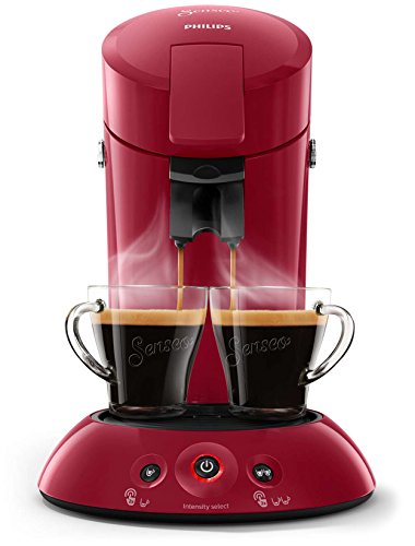 Philips SENSEO Original HD6554/91 - Cafetera monodosis con tecnología Coffee Boost y Crema Plus, selección de intensidad, color rojo