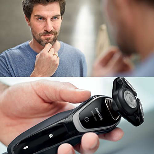 Philips Serie 5000 S5110/06 - Afeitadora eléctrica para hombre rotativa, perfilador patillas, color negro