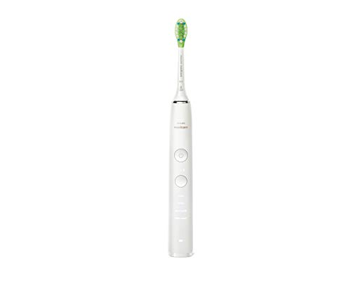 Philips Sonicare DiamondClean S9000 HX9911/03 - Cepillo de dientes eléctrico con cabezal inteligente, sensor de presión, 4 modos, 3 intensidades, vaso cargador, y estuche cargador de viaje, Blanco