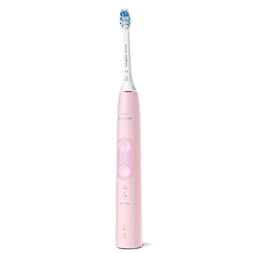 Philips Sonicare ProtectiveClean HX6856/17 - Cepillo de dientes eléctrico recargable con 2 cabezales de Cuidado de las encías, 3 modos de limpieza, 2 cabezales y estuche de viaje, cargador, rosa