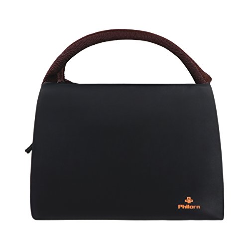 PHILORN Bolsa Térmica Porta Alimentos del Almuerzo Comidas Llevar Porta Alimentos Fiambreras Caja Herméticos para Trabajo y Colegio, Negro