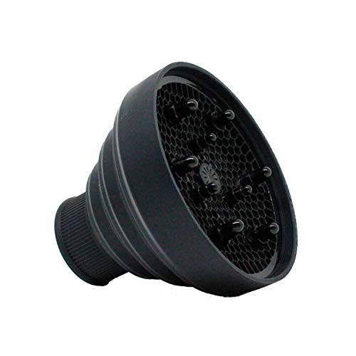 PHOENIX PRODUCTS - Difusor de Silicona Plegable Universal Portátil de Viaje para Secador de Pelo Profesional, Kit de Aceites Esenciales de Aire Caliente para Cabello Rizado Naturales