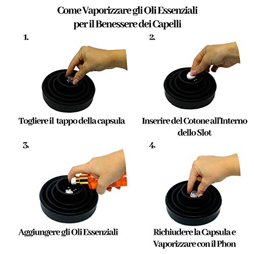 PHOENIX PRODUCTS - Difusor de Silicona Plegable Universal Portátil de Viaje para Secador de Pelo Profesional, Kit de Aceites Esenciales de Aire Caliente para Cabello Rizado Naturales