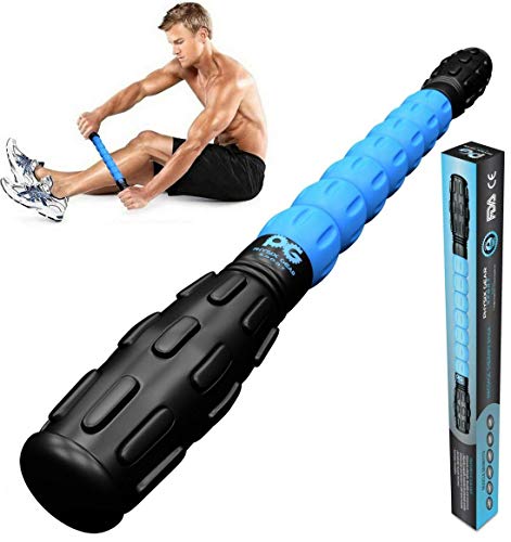 Physix Gear Sport Rodillo Masaje Muscular para Nudos y Puntos gatillo, el Mejor Rodillo masajeador Espalda, piernas y Gemelos, rulo Masaje Muscular para liberación miofascial y rehabilitación, Azul