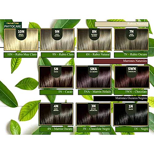 Phytocare Tinte permanente y nutritivo para cabello sin amoniaco, sin PPD, sin SLS, sin parabenos Color Rubio Natural 8N
