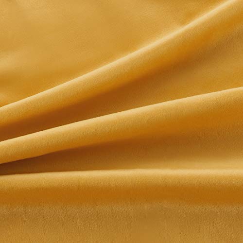 PiccoCasa - Funda de almohada con borlas de terciopelo suave, funda de almohada decorativa, funda de cojín para dormitorio y salón, 45 x 45 cm, color amarillo dorado