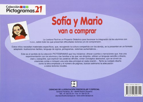 Pictogramas: Sofía y Mario van a comprar: 21 (Pictogramas: lecturas fáciles para niños con dificultades)