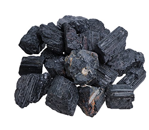 Piedras de turmalina negras/Schörl, piedras de agua sin tratar, 100% natural, 300 gramos